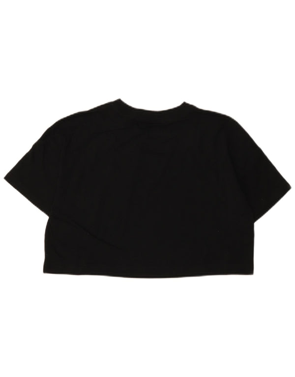 CALVIN KLEIN JEANS Damen Übergroßes Grafik-T-Shirt-Oberteil UK 6 XS Schwarz