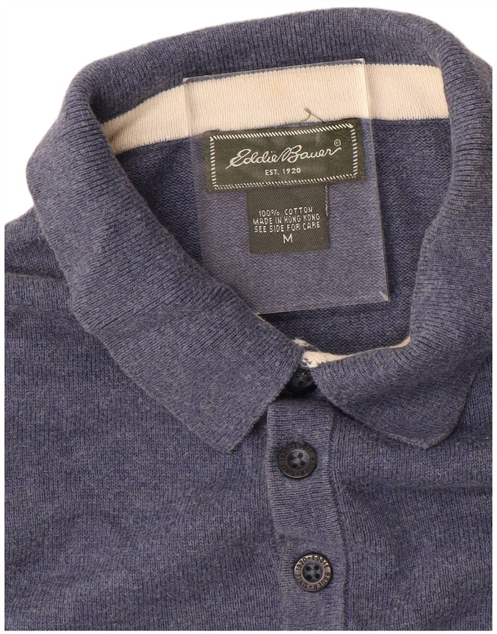 EDDIE BAUER Herren Poloshirt mittelblaue Baumwolle