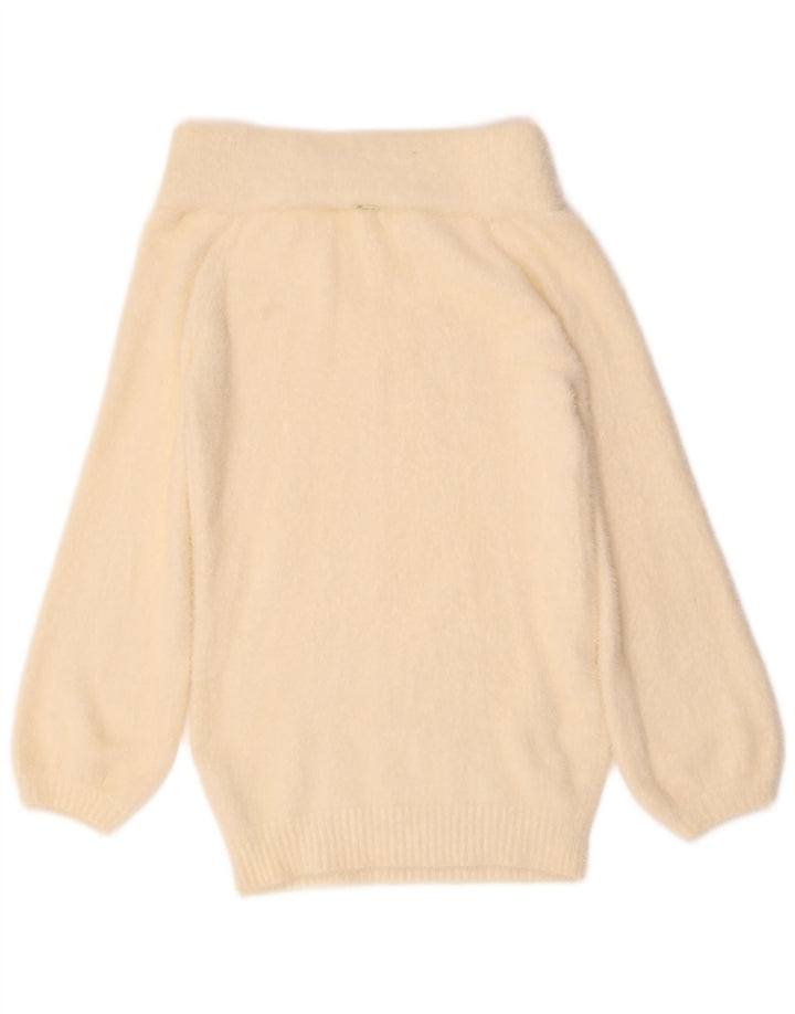 Guess Damen-Pullover mit Rollkragen, übergroß, Gr. 4, XS, gebrochenes Weiß, Polyamid