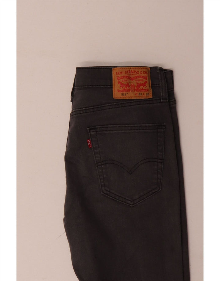 Levi's Herren 511 Slim Jeans W33 L32 Graue Baumwolle