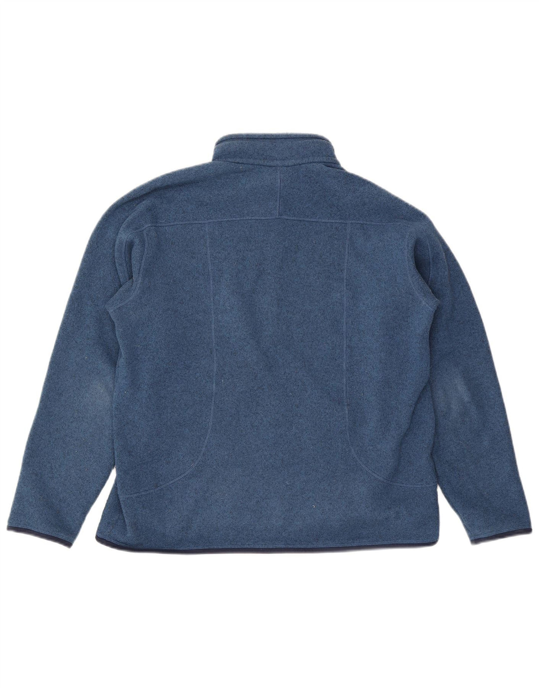 Patagonia Herren-Sweatshirt mit Reißverschluss am Hals, groß, blau, Polyester