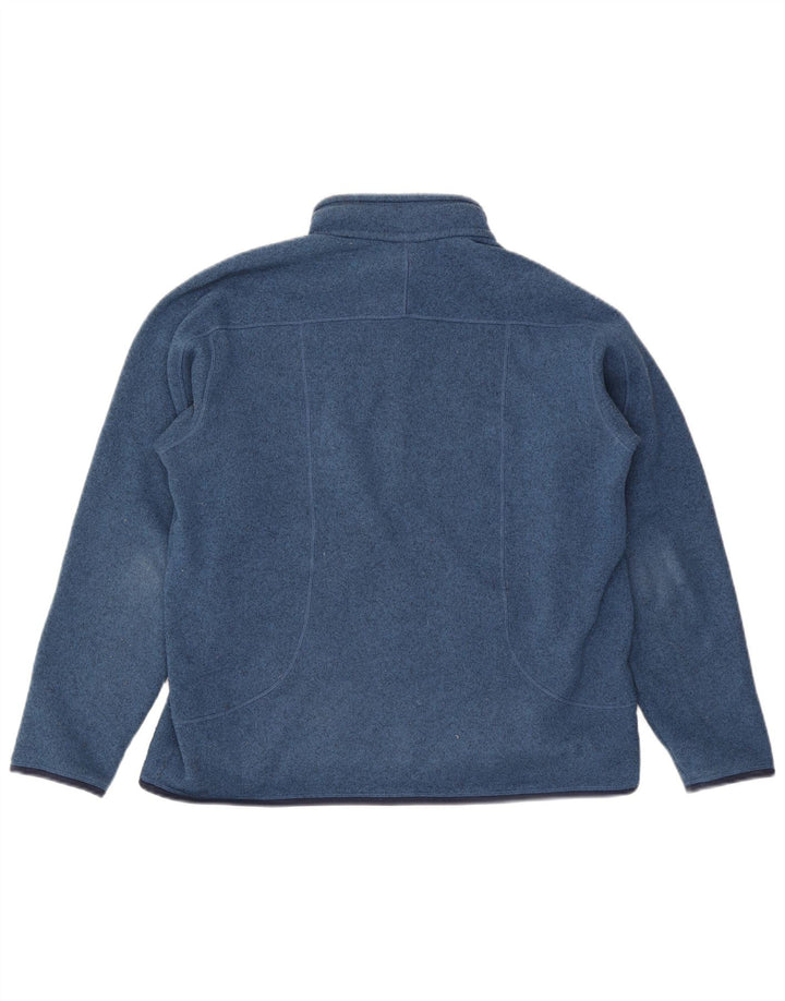 Patagonia Herren-Sweatshirt mit Reißverschluss am Hals, groß, blau, Polyester