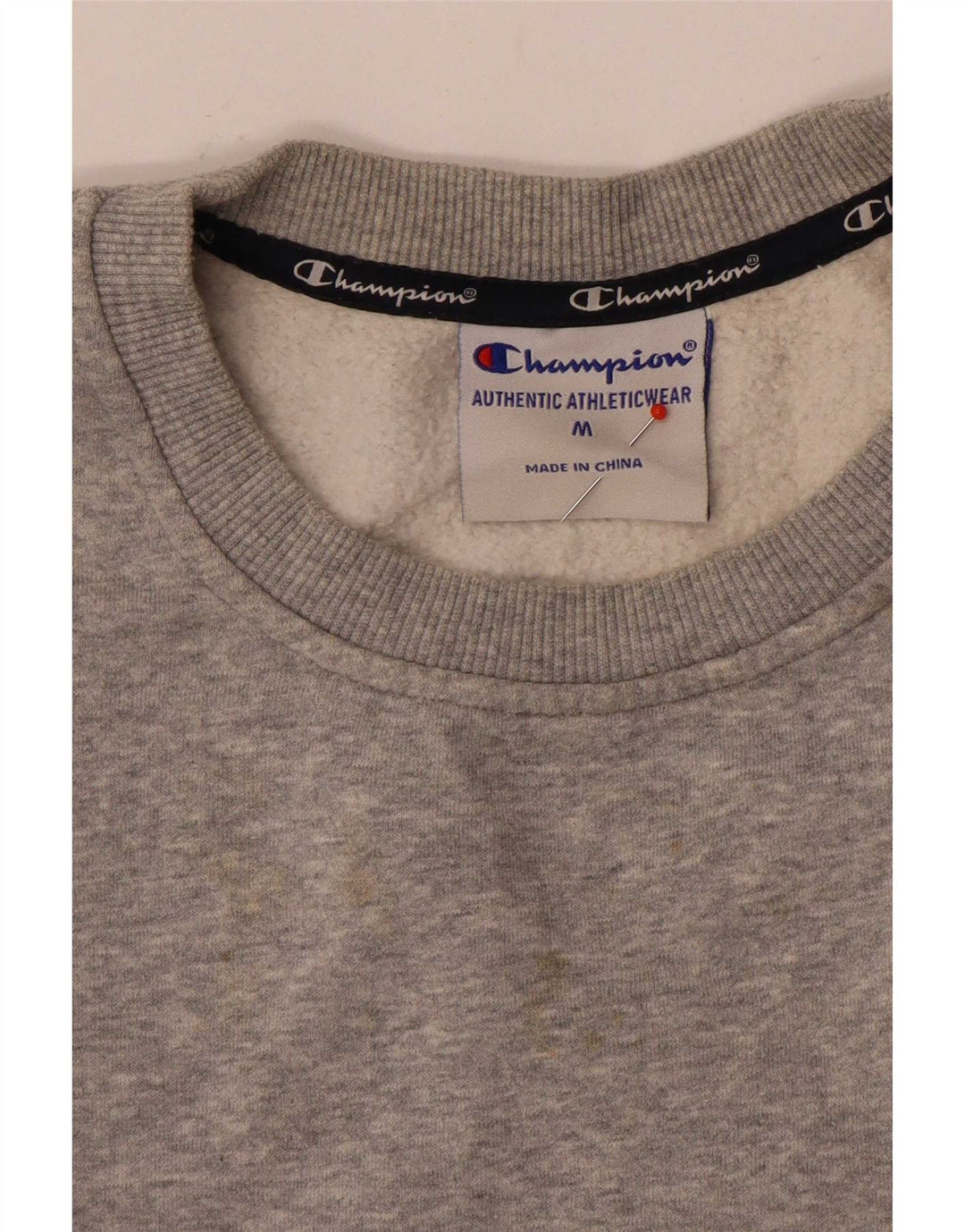 Champion Damen Crop Graphic Sweatshirt Pullover UK 14 Mittelgrau meliert