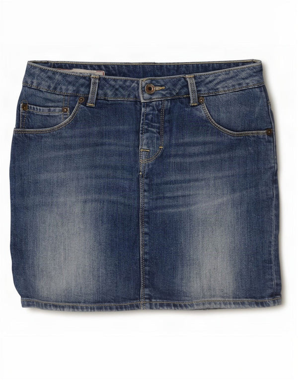 Napapijri Damen Mini-Jeansrock W27 Small Blaue Baumwolle