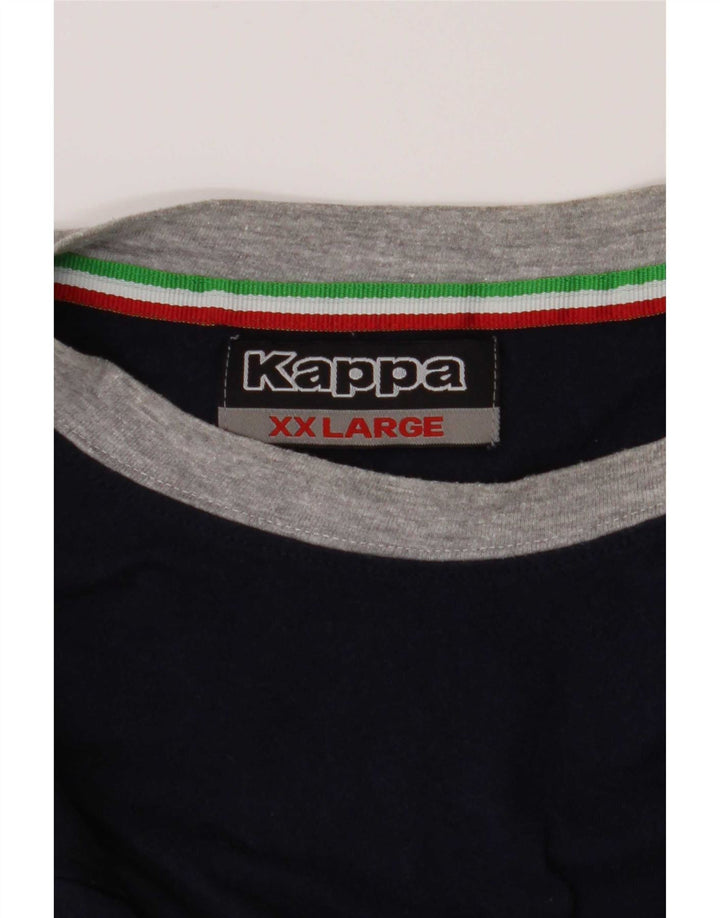 Kappa Herren T-Shirt Top 2XL Marineblau