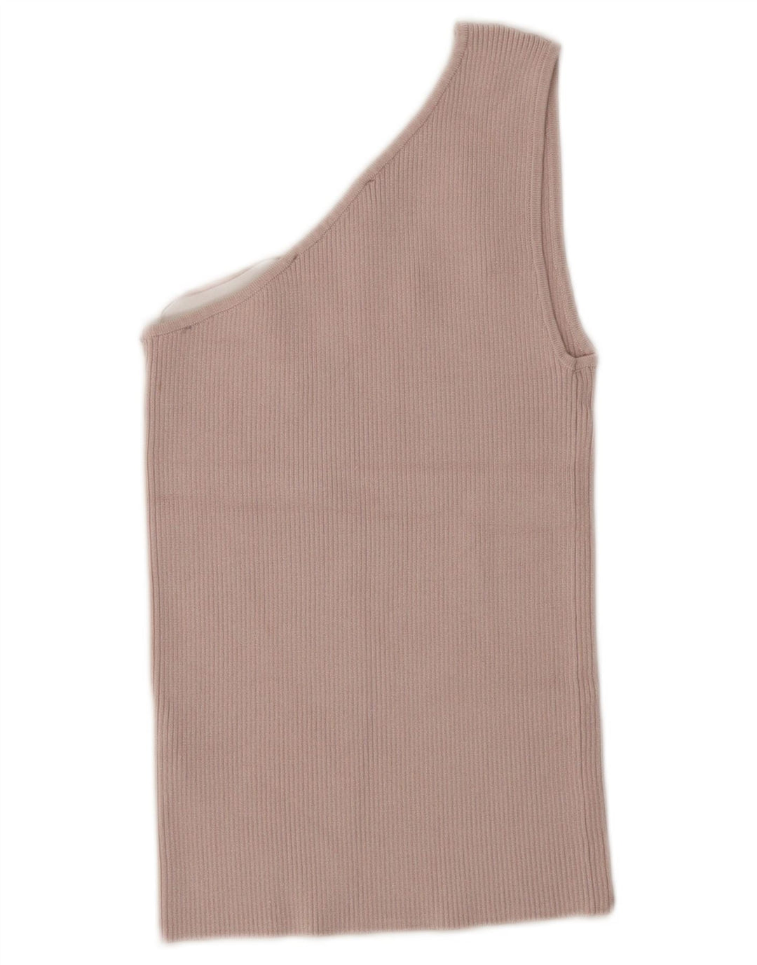 Zara Damen Crop One Shoulder Top UK 8 Small Rosa Viskose