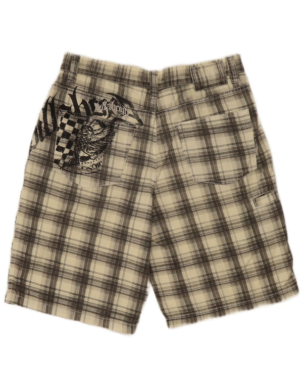 Billabong Herren Graphic Casual Shorts W32 Mittelbeige karierte Baumwolle