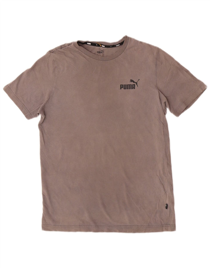 Puma Herren T-Shirt Top Small Grau Baumwolle