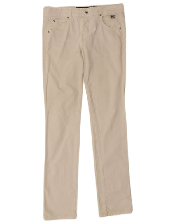 Roy Rogers Damen Skinny Jeans IT 43 Medium W29 L34 Weiße Baumwolle