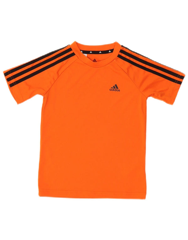 Adidas Jungen Aeroready T-Shirt Top 7-8 Jahre Orange Polyester