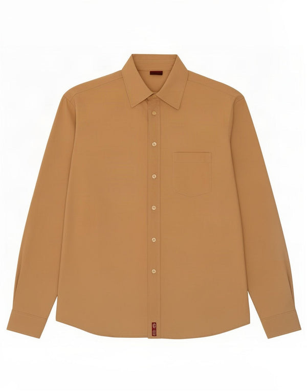 Guess Mens Shirt Medium Beige Cotton