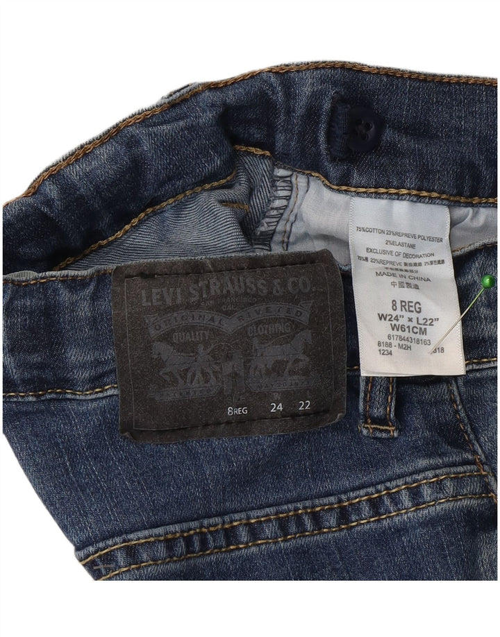 Levi's Jungen 511 Slim Jeans, 7–8 Jahre, W24 L22, blaue Baumwolle