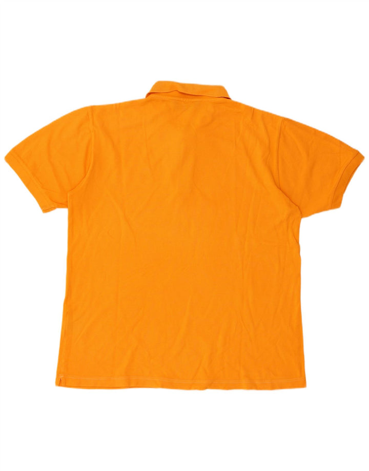 Kappa Herren-Poloshirt, kurzärmelig, normal, Größe L, Orange, Baumwolle