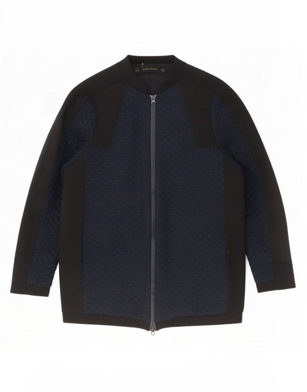 Übergroße Bomberjacke für Damen von Zara, Gr. 10, Größe S, Marineblau, Farbblock