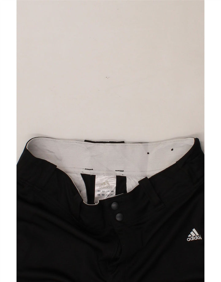 ADIDAS Womens High Waist Straight Trousers UK 14 Medium  Black Polyester Vintage Adidas and Second-Hand Adidas from Messina Hembry 