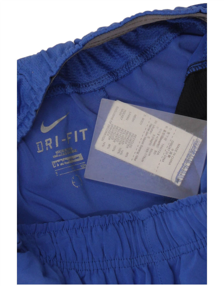 Nike Herren-Dri-Fit-Sportshorts, klein, blaues Farbblock-Polyester