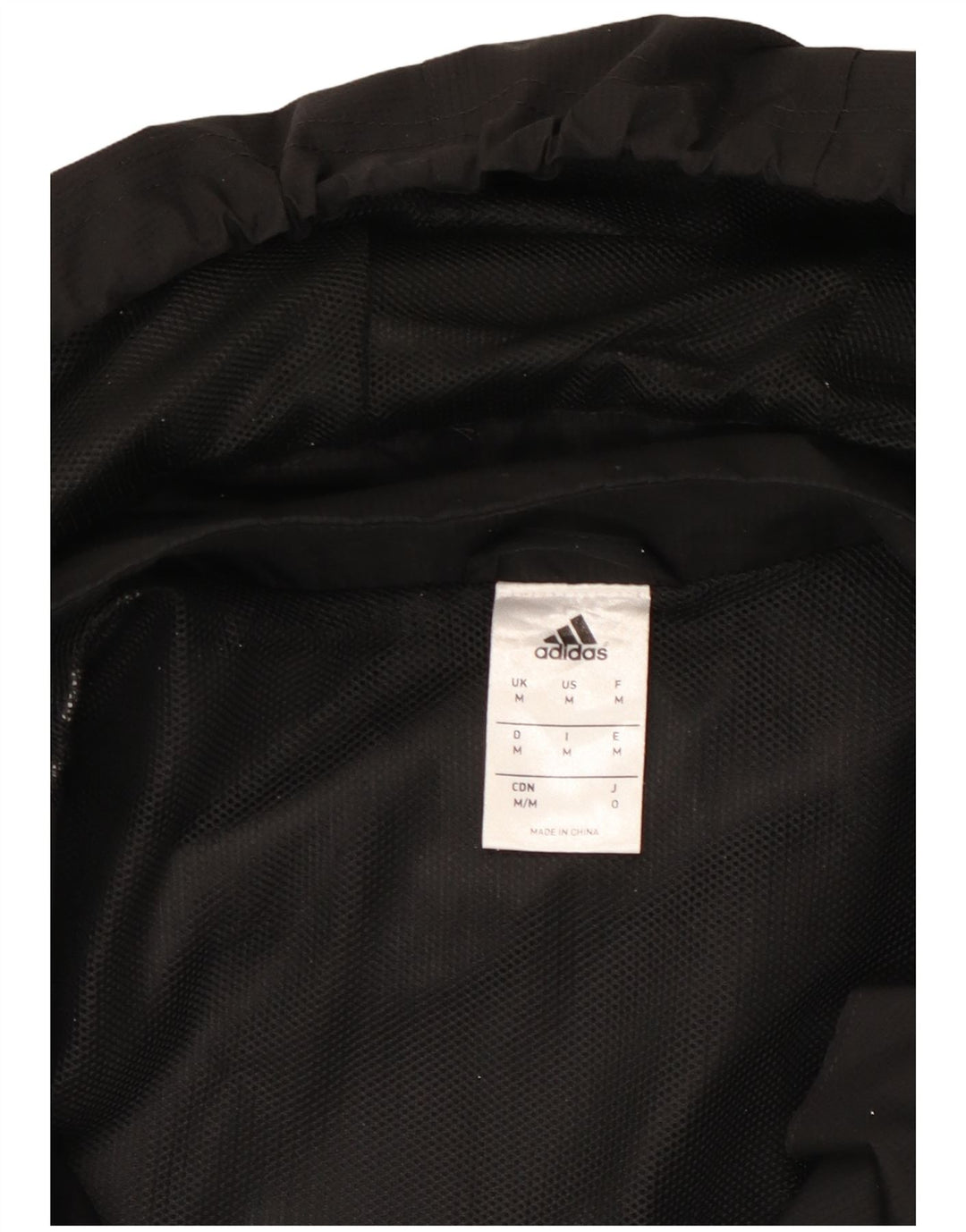 ADIDAS Herren-Trainingsanzug mit Kapuze, Oberjacke, Mittelschwarzes Farbblock-Polyester
