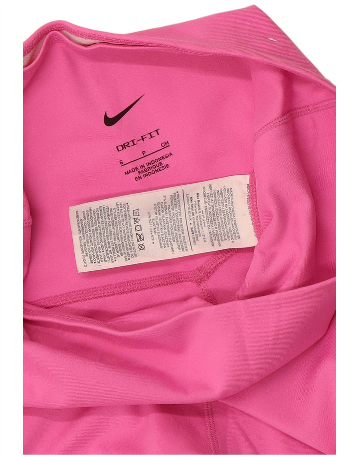 Nike Damen Dri Fit Sport Shorts UK 8 Small Rosa Polyester