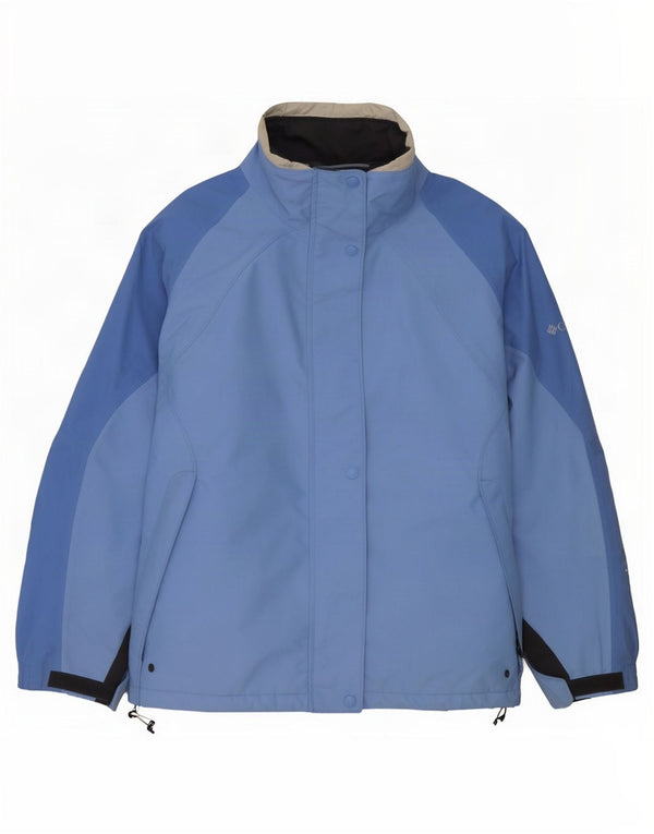 Columbia Damen Interchange Regenjacke UK 16 Large Blue Colourblock Nylon