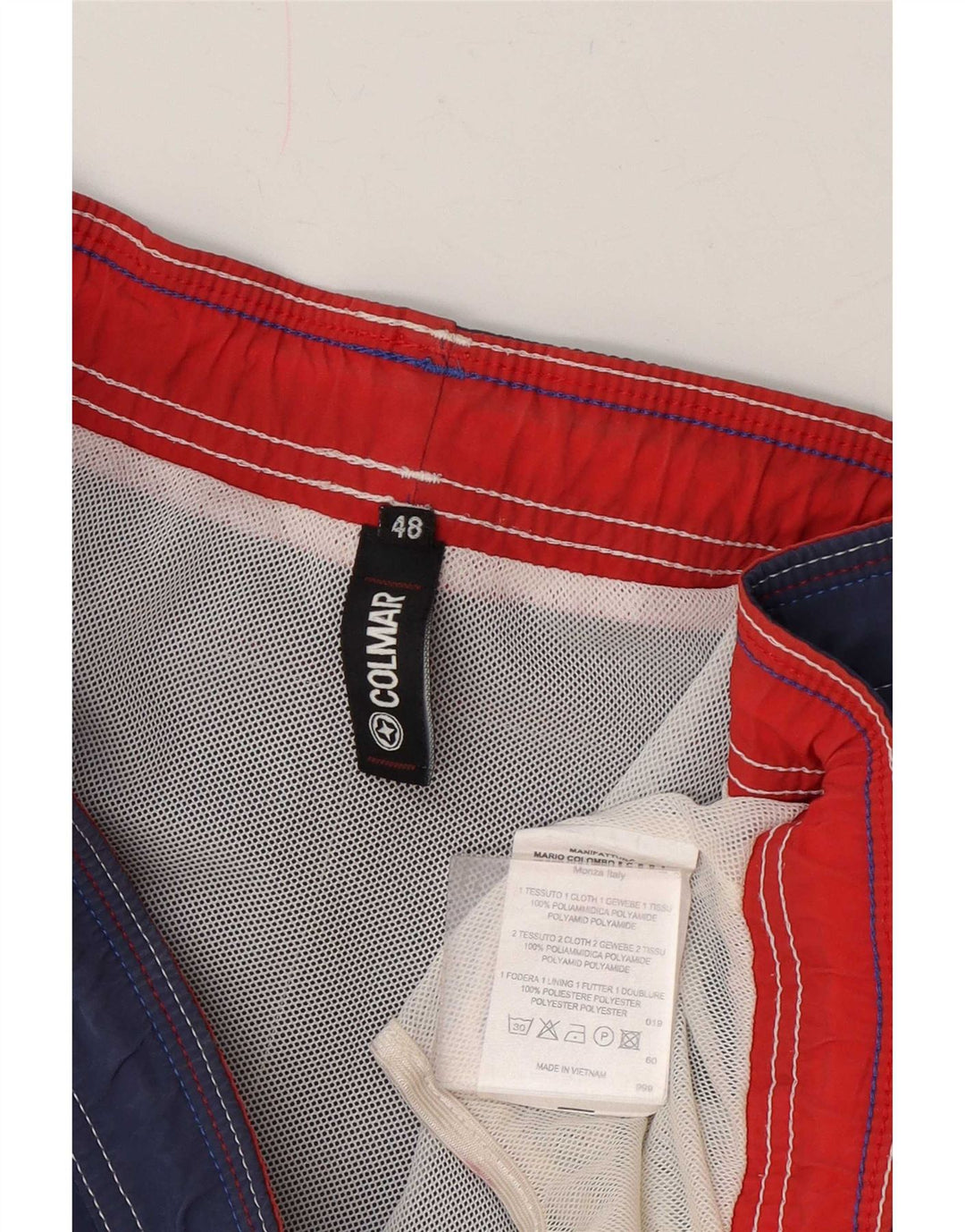 Colmar Herren-Badeshorts mit Grafik, IT 48, Mittel, Marineblau, Polyamid