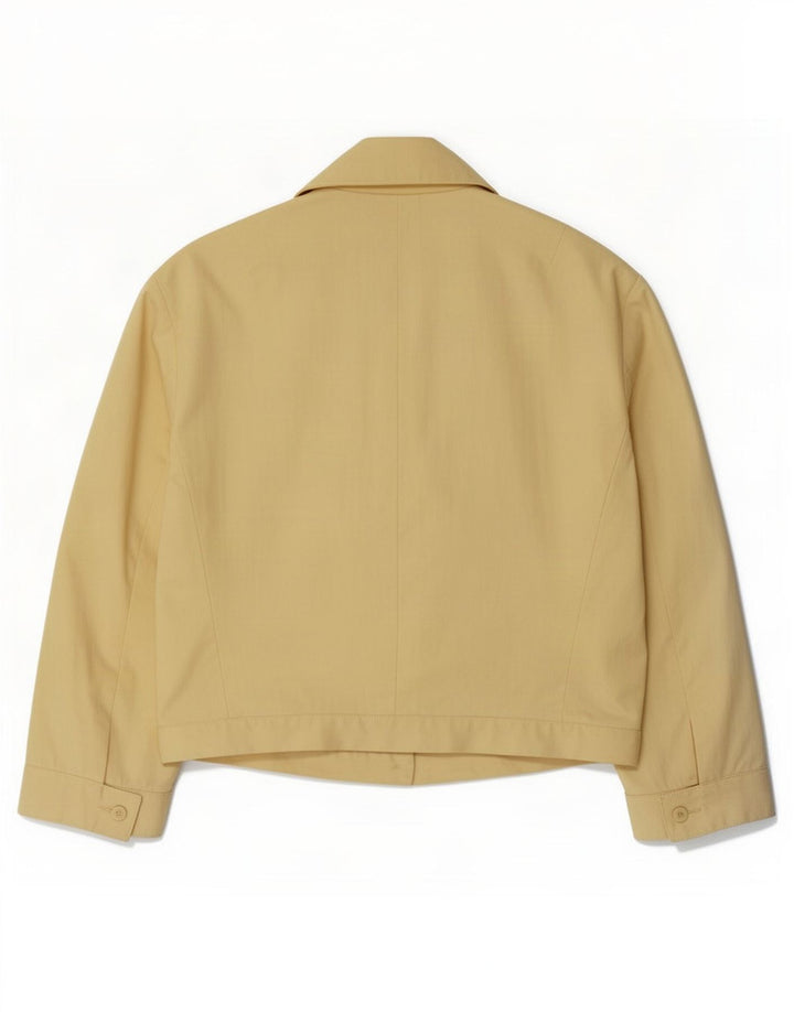 Gianfranco Ferre Damen Crop Bomberjacke IT 44 Mittelgelbe Baumwolle
