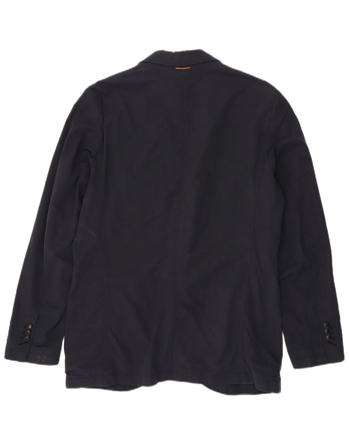 Hugo Boss Herren-Blazer mit 2 Knöpfen, EU 54, 2XL, marineblaue Baumwolle
