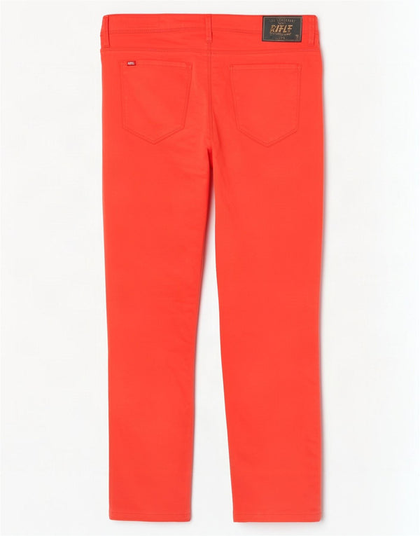 Rifle Damen Crudella Mid Rise Slim Freizeithose W32 L28 Rote Baumwolle
