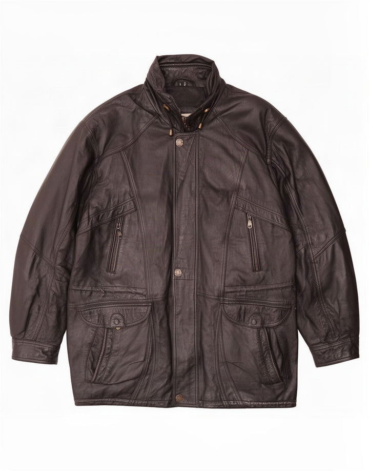 CLASSIC Herren Lederjacke UK 40 Large Schwarz