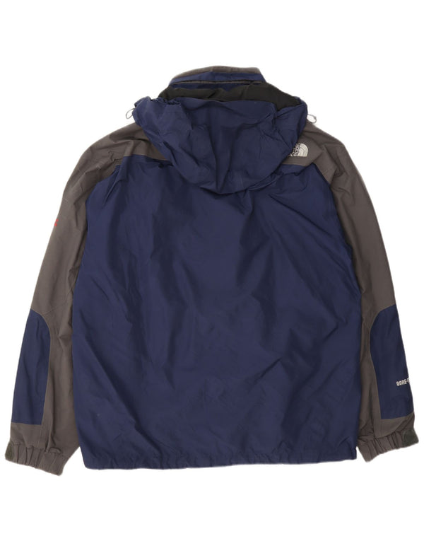 The North Face Herren Gore-Tex Regenjacke UK 40 Large Marineblau Farbblock