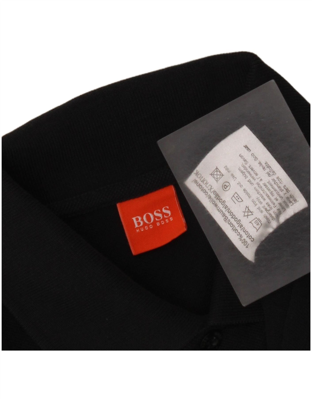 Hugo Boss Herren Poloshirt Mittelschwarze Baumwolle
