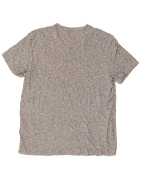 Adidas Herren T-Shirt Top Large Grau meliert Baumwolle