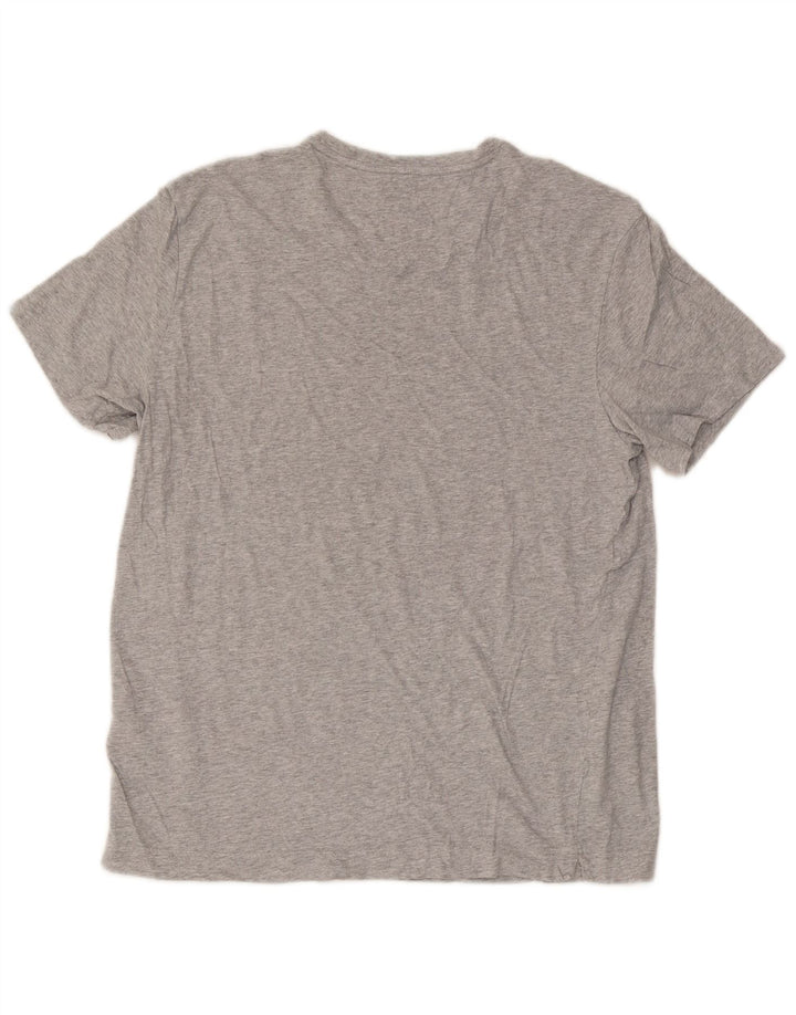 Adidas Herren T-Shirt Top Large Grau meliert Baumwolle