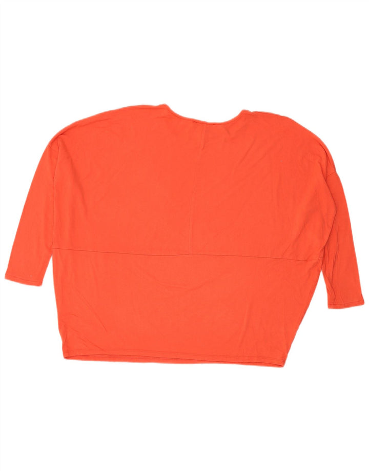 Dack's Damen-Oberteil mit 3/4-Ärmeln, Größe S, Orange, Viskose