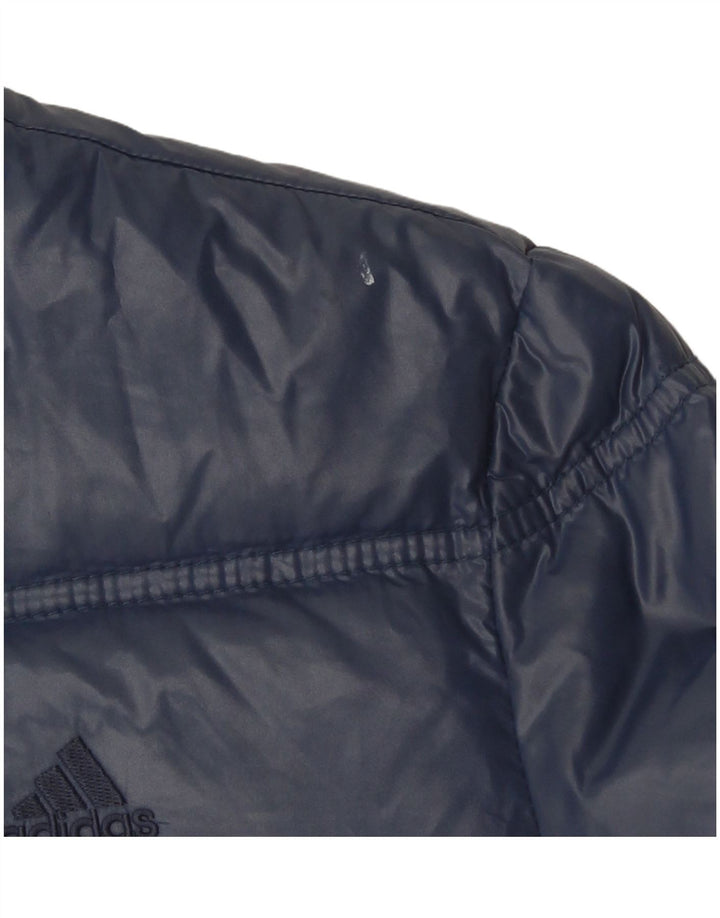 Adidas Damen Wattierte Jacke UK 12 Medium Marineblau Polyamid