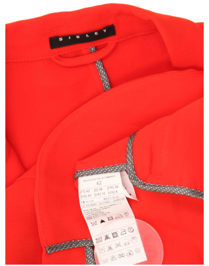 Sisley Damen-Blazer mit 4 Knöpfen, Gr. 10, Größe S, Orange, Polyester