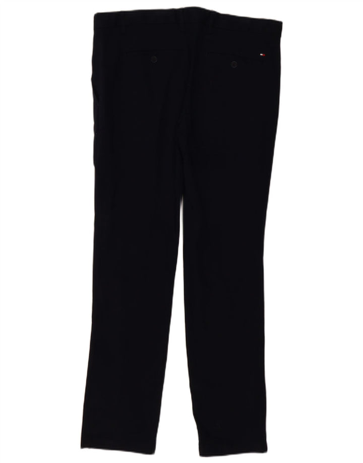 TOMMY HILFIGER Herren Slim Chinohose W34 L30 Marineblaue Baumwolle