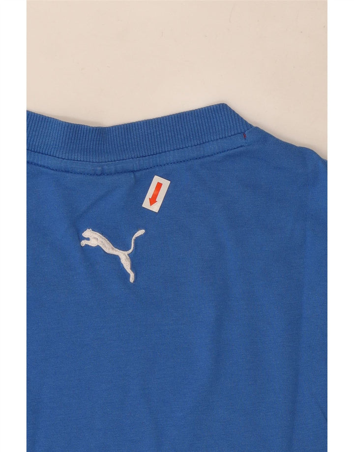 Puma Herren Grafik-T-Shirt-Oberteil Mittelblau