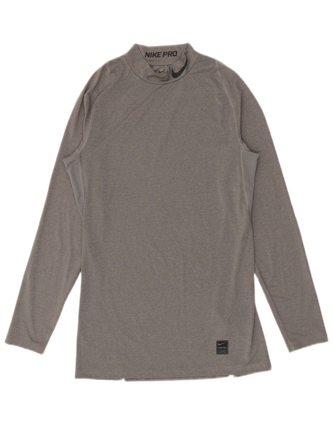 Nike Herren Grafik-Oberteil, langärmelig, groß, graues Polyester