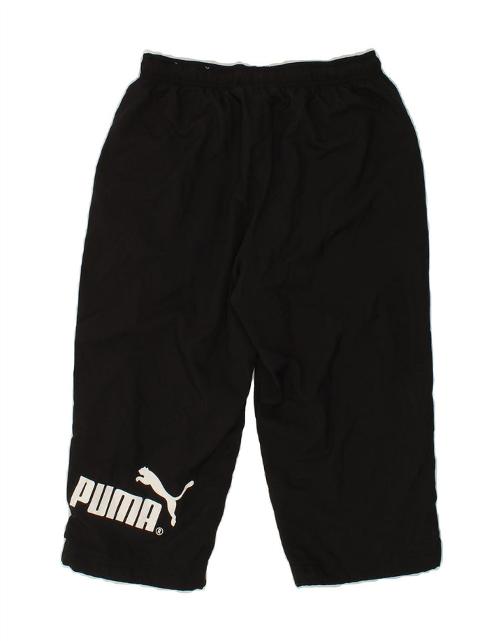 PUMA Mens Graphic Capri Tracksuit Trousers Medium Black Polyester Vintage Puma and Second-Hand Puma from Messina Hembry 