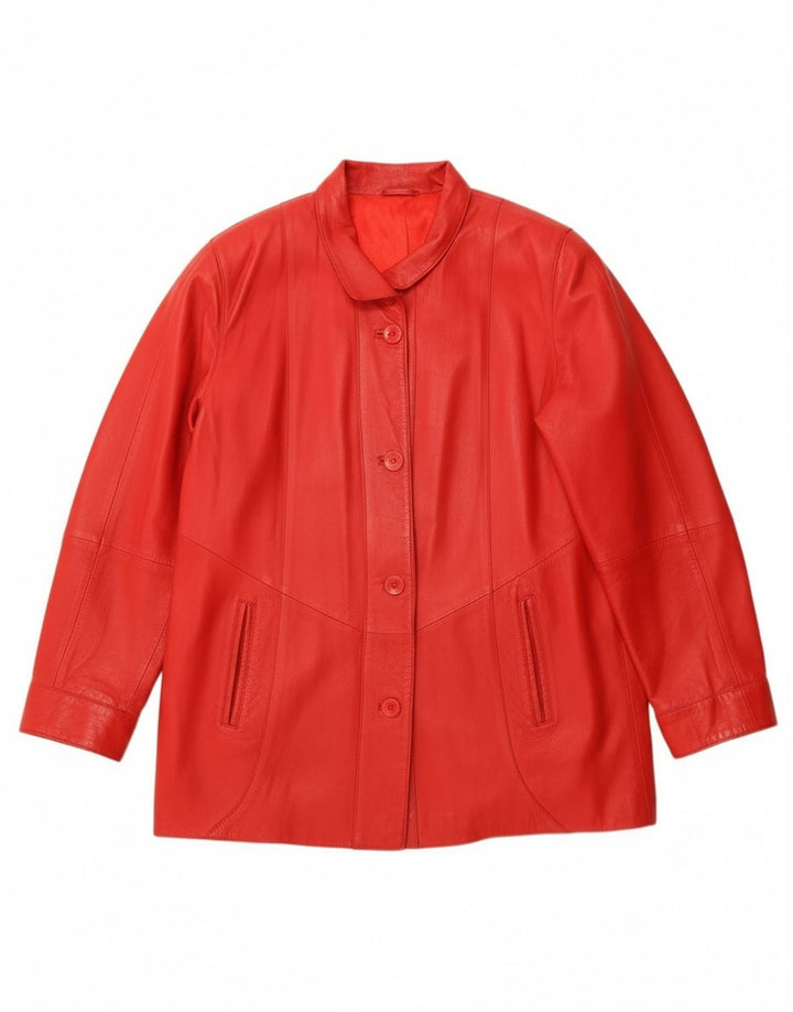 Vintage Damen Lederjacke UK 16 Großes rotes Leder