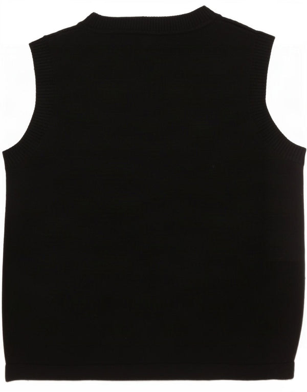 Marks & Spencer Damen Crop Vest Tank Top UK 10 Small Schwarz Polyester