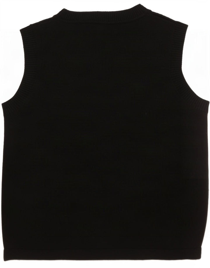 Marks & Spencer Damen Crop Vest Tank Top UK 10 Small Schwarz Polyester