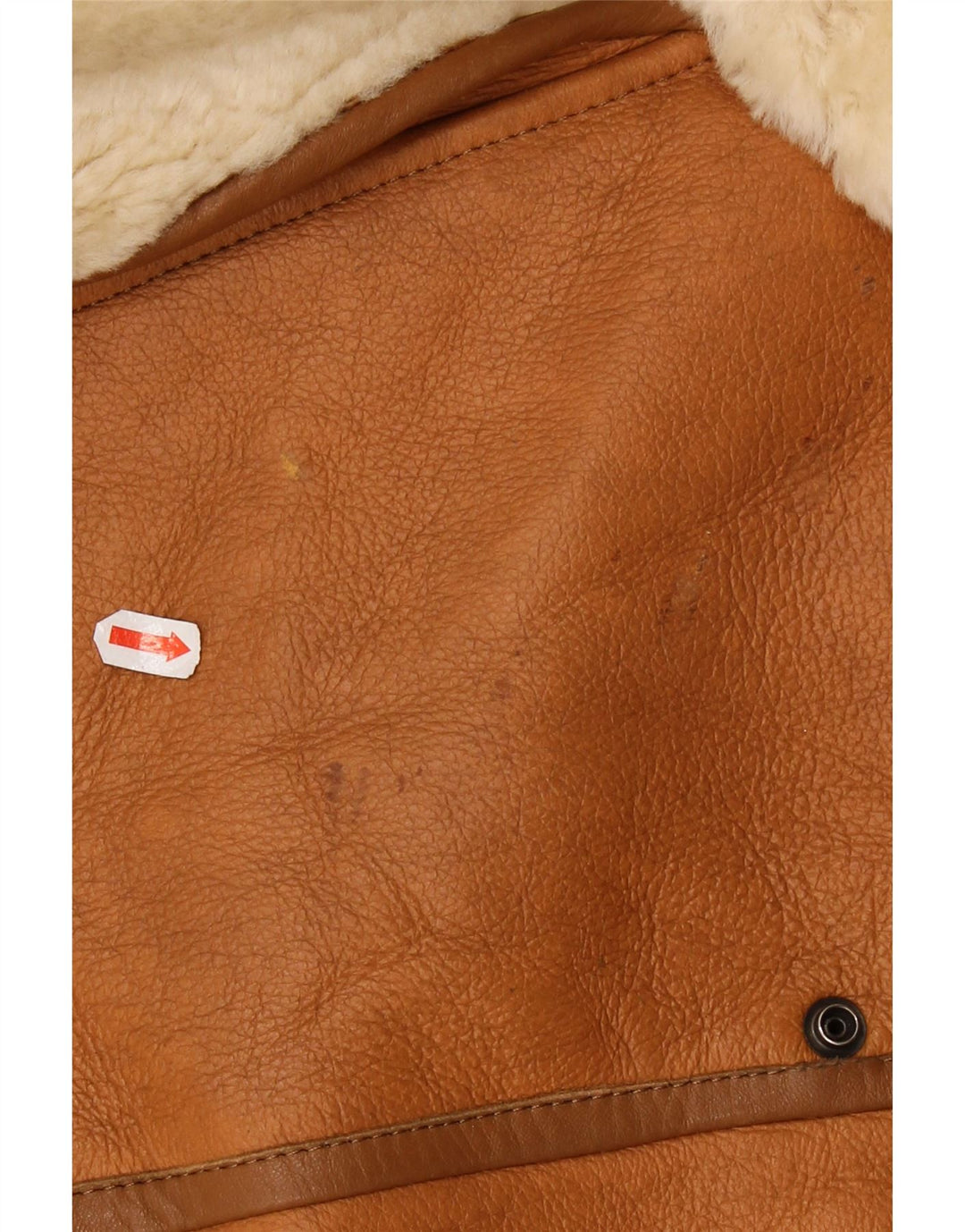 Vintage Herren Shearling Jacke UK 36 Small Brown