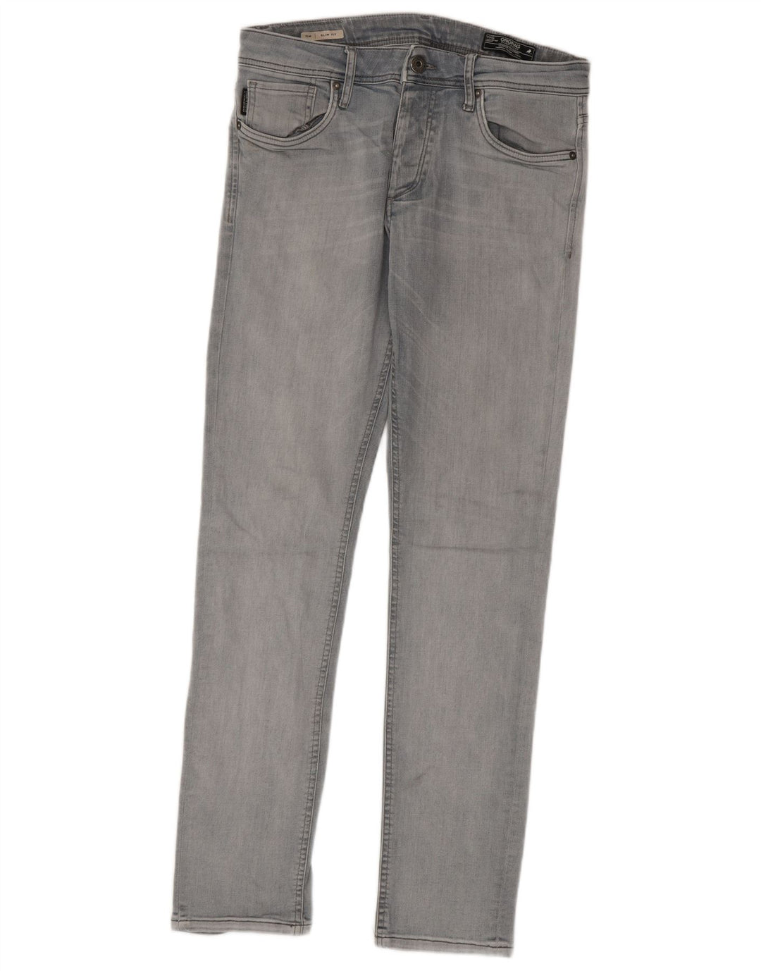 Jack & Jones Herren Tim Slim Jeans W31 L32 Graue Baumwolle