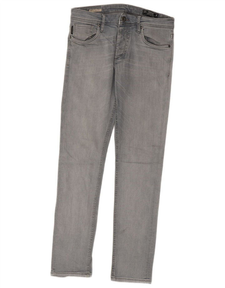 Jack & Jones Herren Tim Slim Jeans W31 L32 Graue Baumwolle