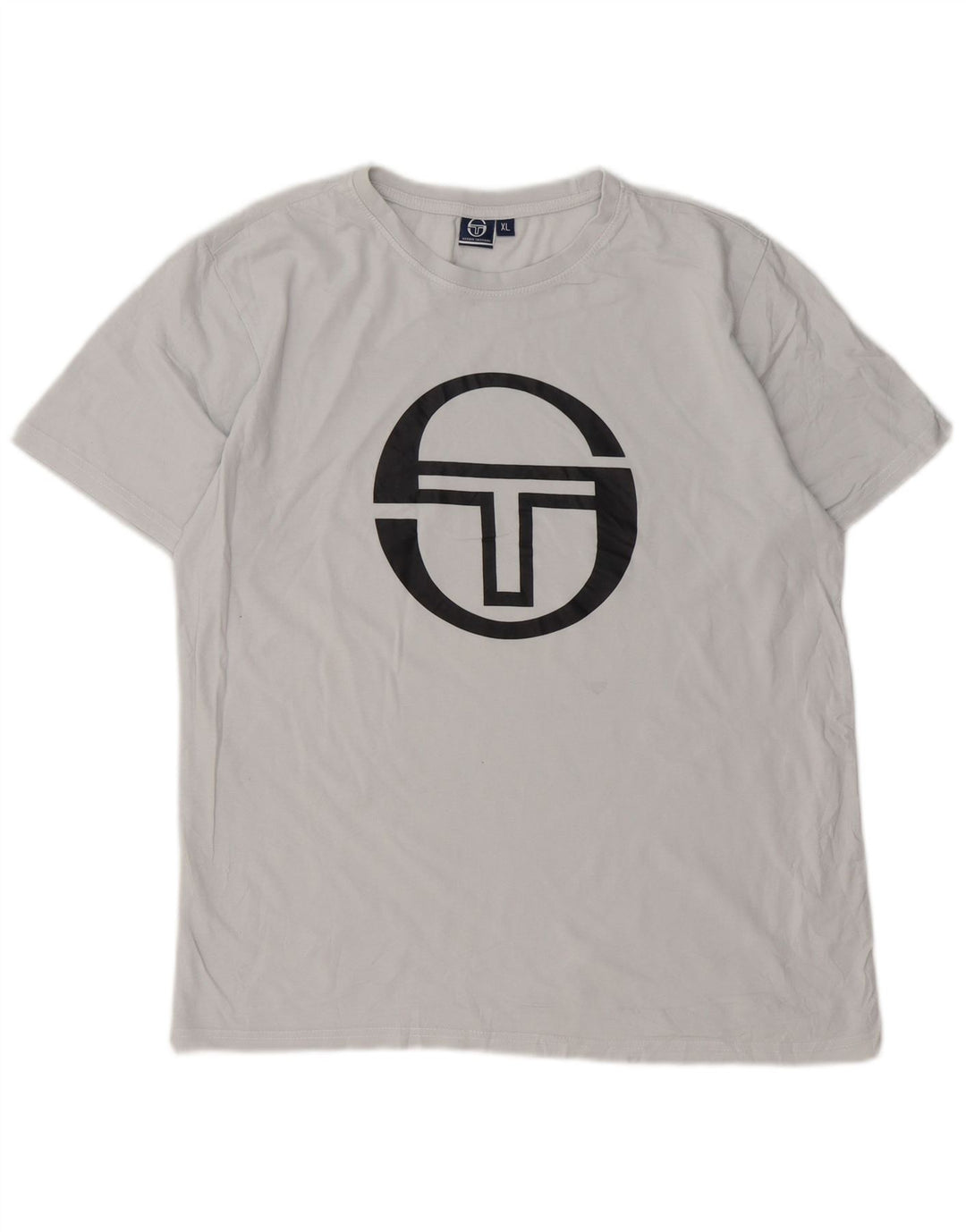 Sergio Tacchini Herren Grafik T-Shirt Top XL Grau Baumwolle