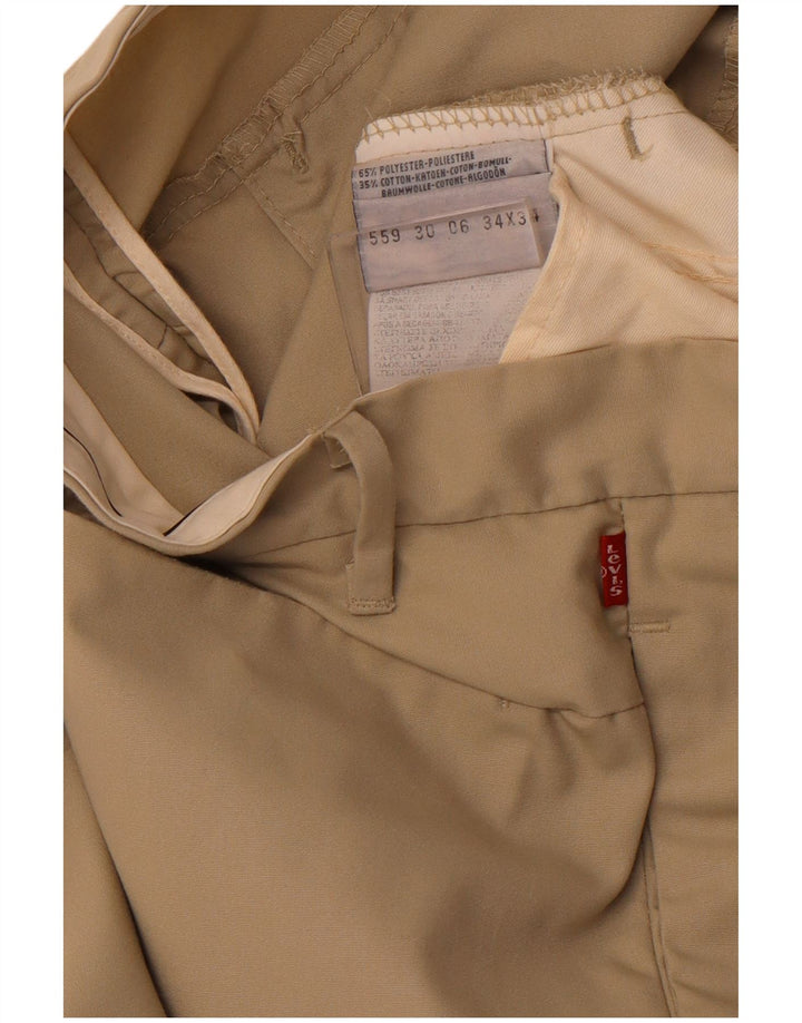 LEVI'S Herren gerade Chinohose W34 L34 Beige Polyester