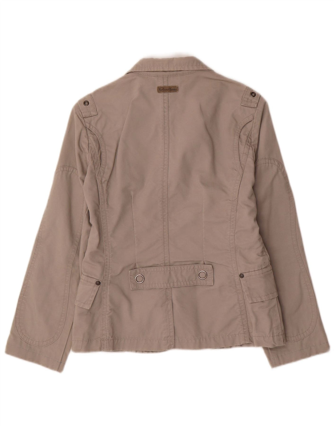 Marlboro Classics Damen Utility-Jacke EU 36 Small Beige Baumwolle