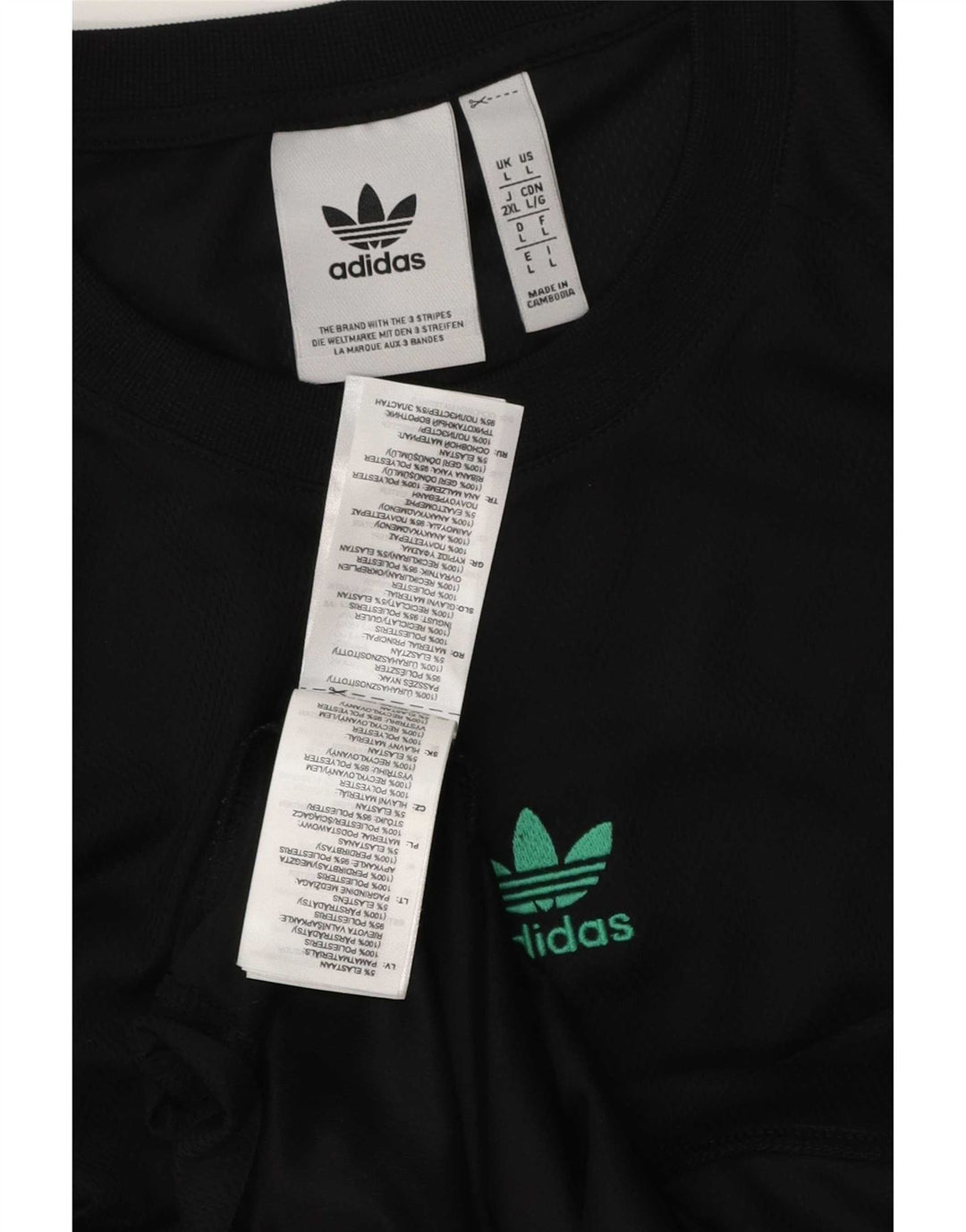 Adidas Herren T-Shirt Top Large Schwarz Argyle/Diamant Polyester
