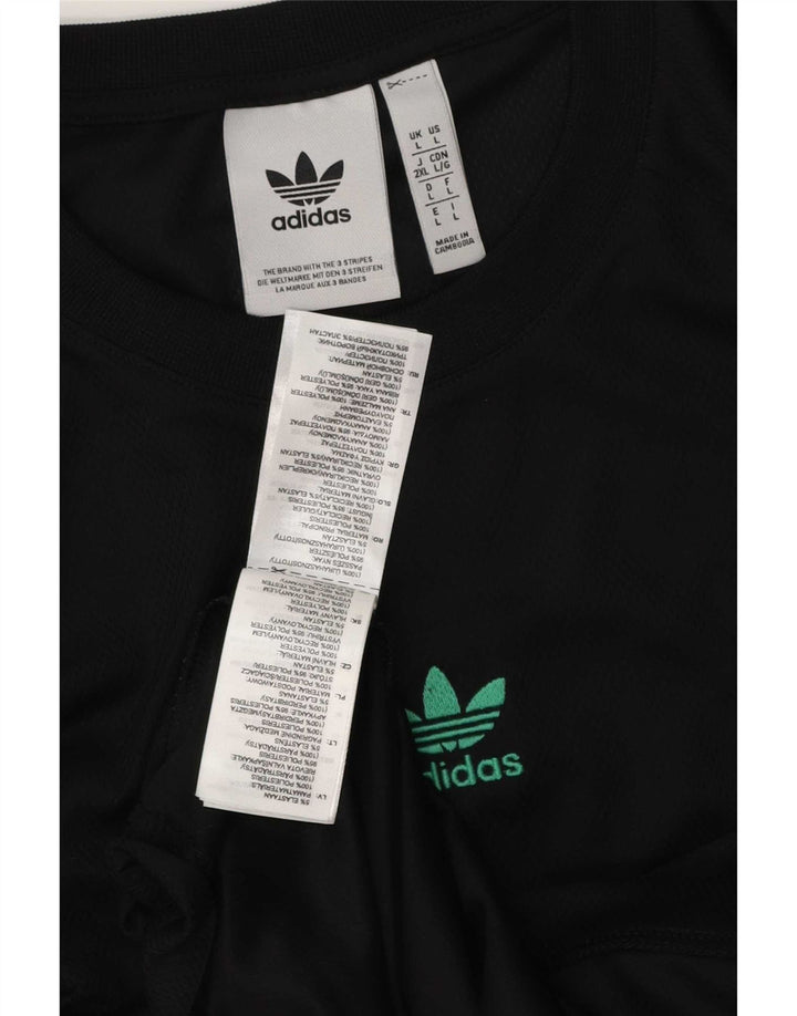 Adidas Herren T-Shirt Top Large Schwarz Argyle/Diamant Polyester